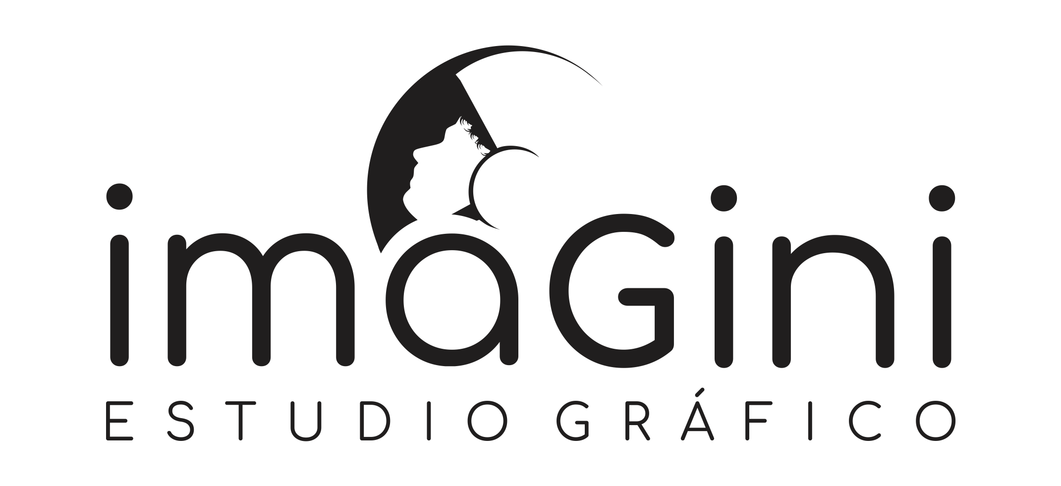 Logotipo de imagini estudio grafico, en color negro formato png